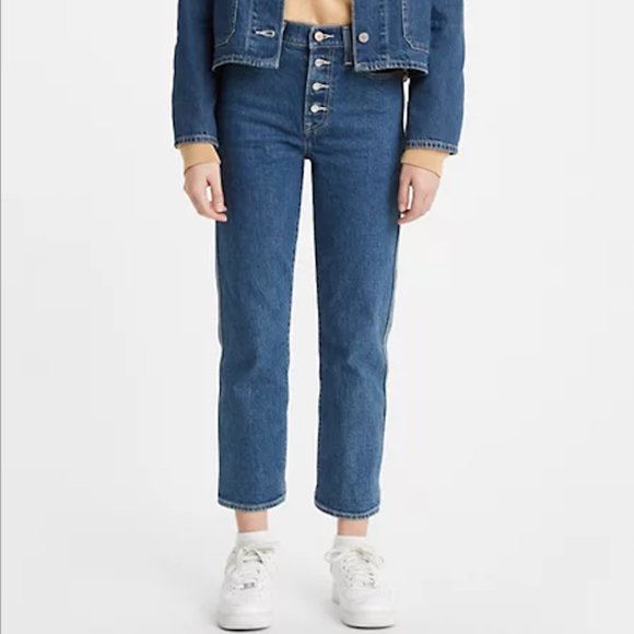 Levi's Denim - Levi's Wedgie Button Fly Medium Dark Wash Jeans 29